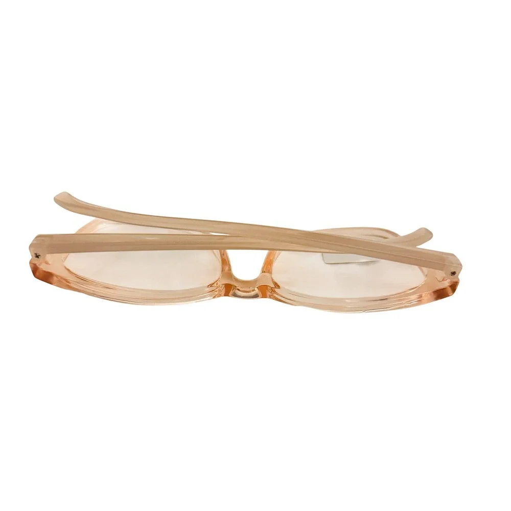 Jones New York Women Reading Glasses +2.00 Peach Translucent Square Frame JNY017
